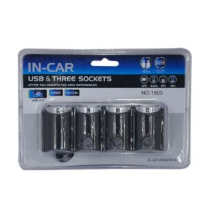 CAR USB ADAPTOR 3 LIGHTER/USB SOCKET