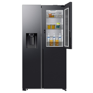Samsung 627L 4-Star Frostless Side-by-Side Refrigerator w/ Non-plumbed Water and Ice Dispenser| 609L Net Capacity, Digital Inverter Compressor, All-around Cooling, Power Cool / Power Freeze [RS80F65G4FGH]