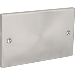 Click Deco 3 x 6 Polished Chrome 2 Gang Blank Plate Cover