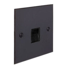 Click Define Black Nickel 1 Gang Single Telephone Socket