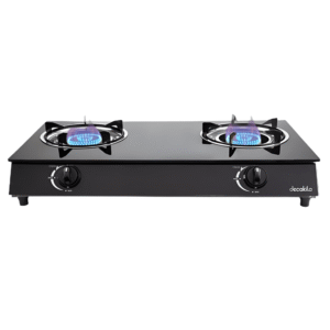 Decakila Double Burner Table Top Glass Gas Stove - KMGS043B