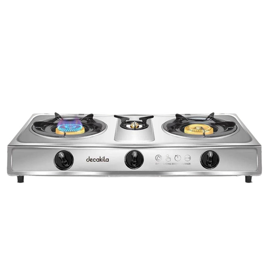 Decakila Triple Burner Table Top Gas Stove - KMGS014M