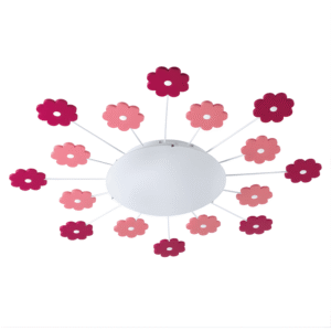 Eglo Viki 1 Pink Steel Ceiling Light - 92147