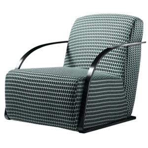 Green Houndstooth Modern Single Sofa Chair