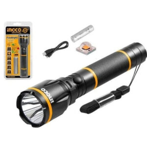 Ingco Waterproof Rechargeable LED Flashlight 450 Lumens with 5 Light Modes – HCFL1865051