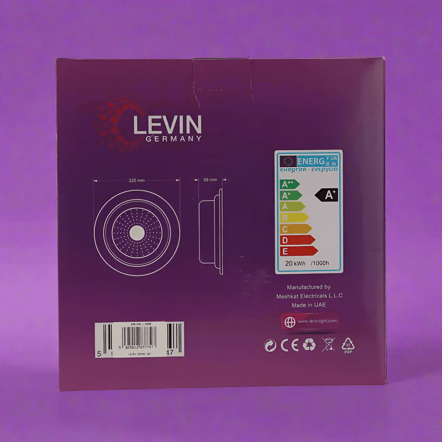 Levin LED 200mm Cob Panel Warm Light - 20W - Image 2