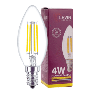Levin LED C37 Filament Candle bulb E14 Warm Light - 4W
