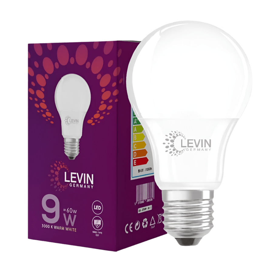 Levin LED E27 3000K A-Bulb Warm Light - 9W