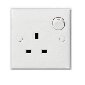 Schneider 13A Single Switched Socket - E30 Series