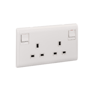 Schneider Pieno 13A Double Switched Socket