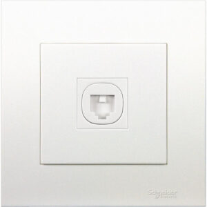 Schneider Vivace 1-Gang Telephone Outlet with Shutter