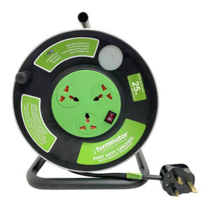 Terminator 3-Way Universal Extension Reel Socket with Lighted Switch 25M - TER 825UM