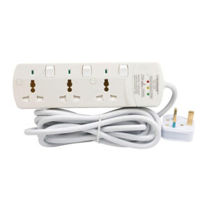 Terminator 3-Way Universal Power Extension Socket with Surge Protection - TPB 3ASP-3M