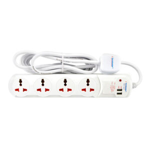 Terminator 4-Way Universal Power Extension Socket with USB - TPB 14U2I