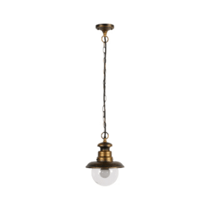 Artu Black With Golden E27 Outdoor Pendant Lamp