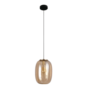 Bee Hive Amber Glass E27 Pendant Ceiling Light