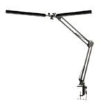 Black 2 Lamps LED Long Arm Dimming Desk Light - 2 x 10W
