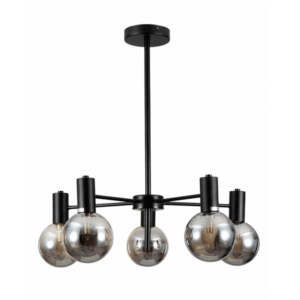 Black And Smoky G9 Fitting 5 Lamps Chandelier Ceiling Light - 5W