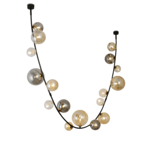 Black Colourful Bubble 17xG9 Glass Chandelier - 68126-D