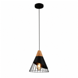 Black Funnel Caged Shuttlecock Nordic E27 Ceiling Pendant Light