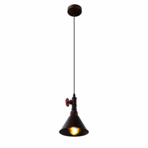 Black Gules Metal Funnel Valve E27 Pendant Ceiling Light - Short/Long
