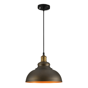 Black or Antique Brass Dome Industrial Large Metal E27 Ceiling Pendant Light