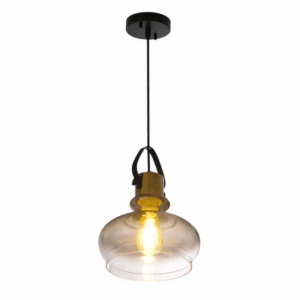 Bronze Gradient Glass Dome E27 Pendant Ceiling Light
