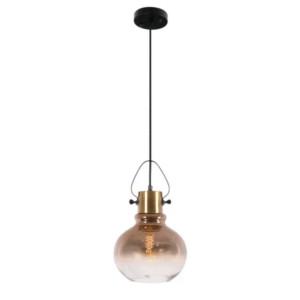 Bronze Gradient Glass Globe E27 Pendant Ceiling Light