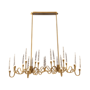 Candle French Mediterranean Tiered Gold Finishing Island Chandelier Ceiling Light - 20W