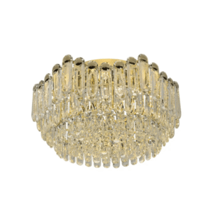 Cascade Crystal Flush Chandelier Ceiling Light - 40W