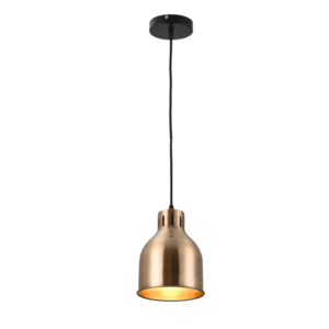 Contemporary Dome-Topped Cylinder Pendant Light -  Copper/Brass/Dark Pewter