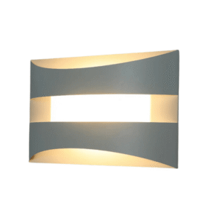 Contemporary Dual-Arc White LED Wall Sconce