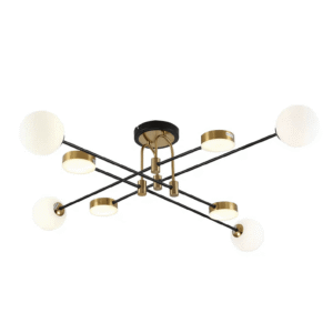 Contemporary Hybrid Sputnik 20W Built-in LED and 4xG9 Opal Globes Chandelier