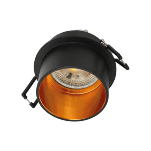 Copper-Accented Die-Cast Aluminium GU10 Fixed Downlight Fixture - 50W