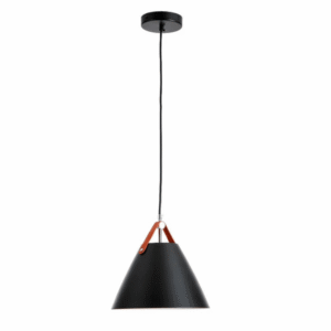 Cosme Nordic Black Metal Funnel Pendant Ceiling Light - D270mm/D355mm