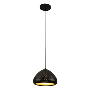 Dome Morrocan Night Milkyway Black & Gold E27 Ceiling Pendant Light - 250mm
