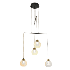 Eleganza 4 Lamp Line Lumina Adjustable LED Chandeliers