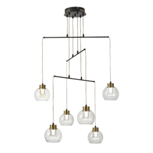 Eleganza 6 Lamp Line Lumina Adjustable LED Chandeliers