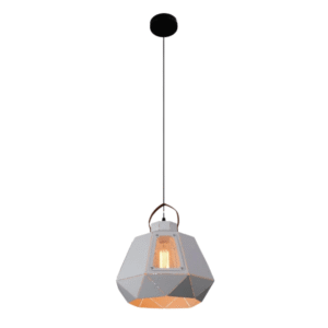 Esagono Pod Lantern Black or White E27 Pendant Ceiling Light - 260mm/330mm
