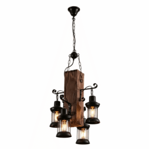 Farmhouse Wood Marine Timber Vertical Nautical Kitchen Island Chandelier Ceiling Light