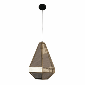 Gold Metal Polyhedral Pendant Ceiling Light E27 - D230mm/D300mm