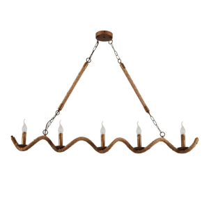 Hemp Rope Spiral Island Ceiling Chandelier Light - 40W