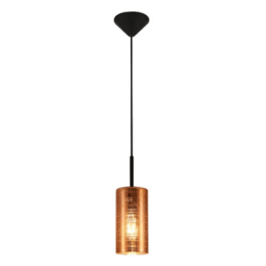 Jupiter Copper Silver & Gold Cylinder Glass Pendant Ceiling Light E27 Fitting