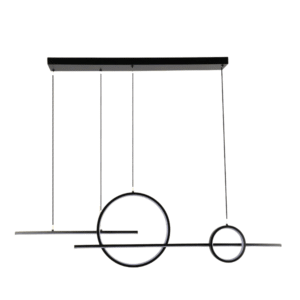 Kitesurf Scandinavian Dining Black CCT Changeble Modern LED Ceiling Light - 56W