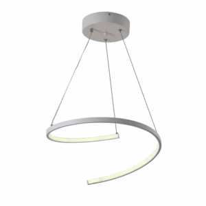LED Spiral White Chrome or Gold Finishing 30W Scandinavian Pendant Ceiling Light