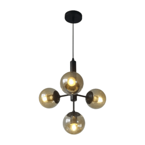 Lyustra 40W Clear Plastic Glass Pendant Chandelier - 10194