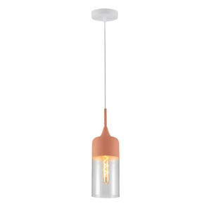 Macaron Cylinder Glass E27 Pendant Ceiling Light