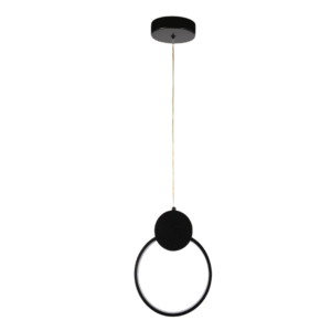 Mavey Modern Nordic Circle Bedside LED Pendant Light Black CCT Changeble