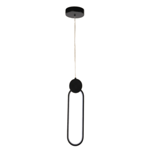 Mavey Modern Nordic Loop Bedside LED Pendant Light Black CCT Changeble