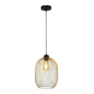 Mesh Gold Cage Lantern Metal E27 Pendant Ceiling Light - D155mm/D250mm